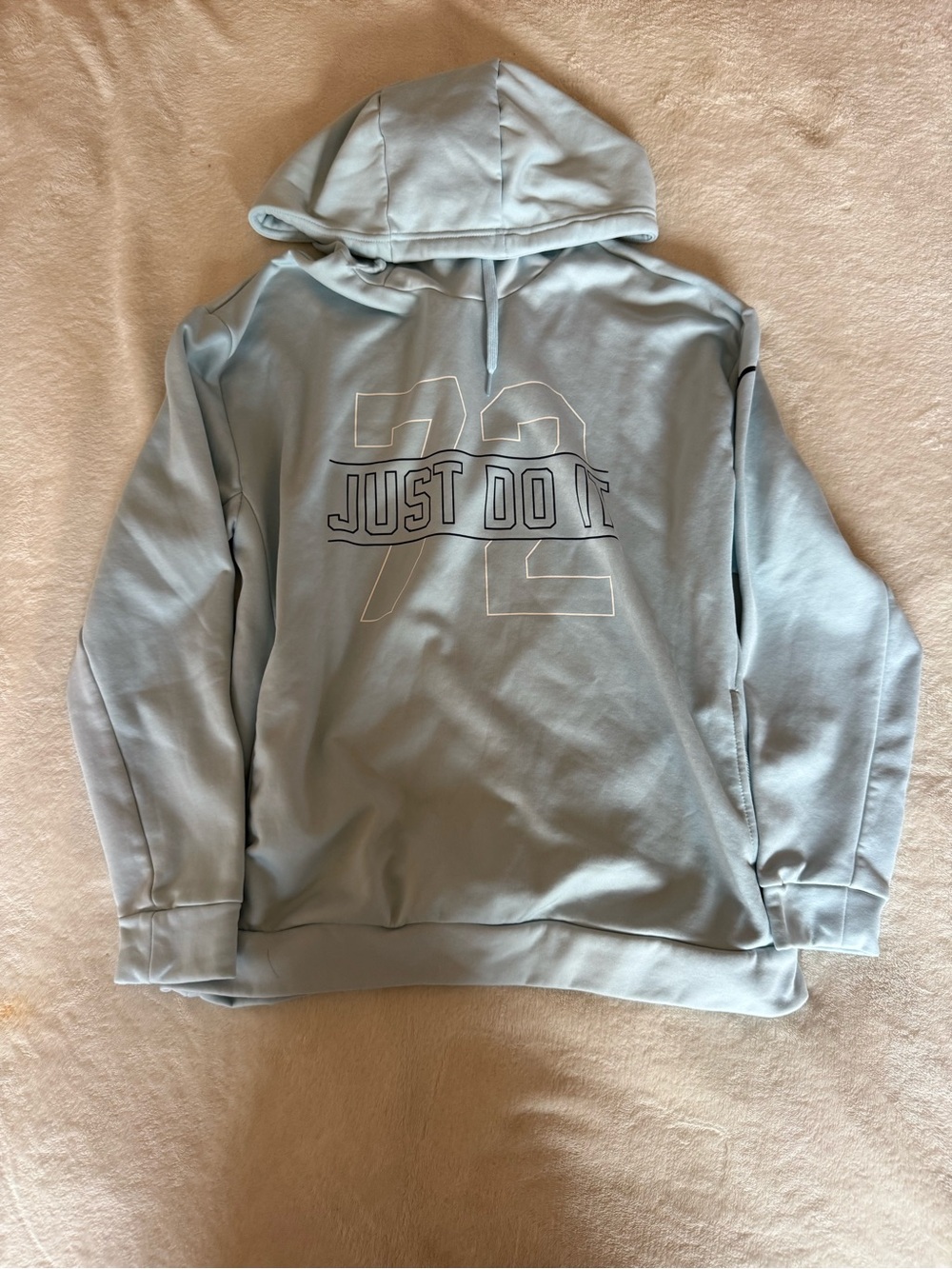 Nike Men’s Light Blue 'Just Do It' Crewneck Hoodie